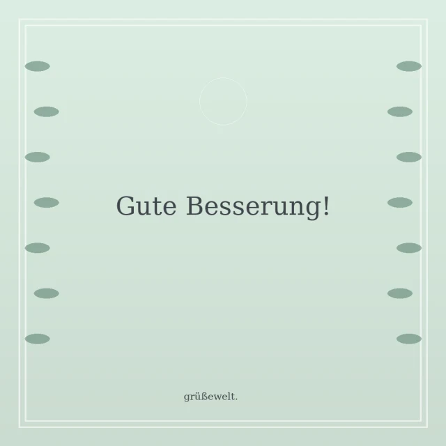 Gute Besserung! – Grußkarte mit botanischem Rahmen