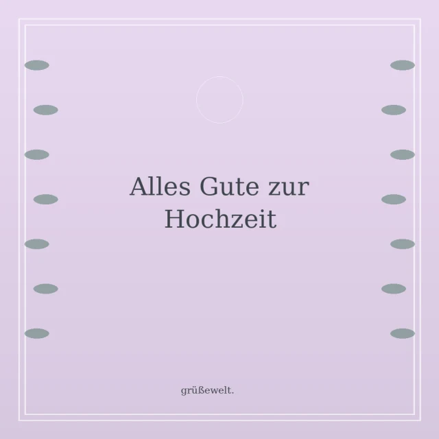 Alles Gute zur Hochzeit – Grußkarte mit botanischem Rahmen