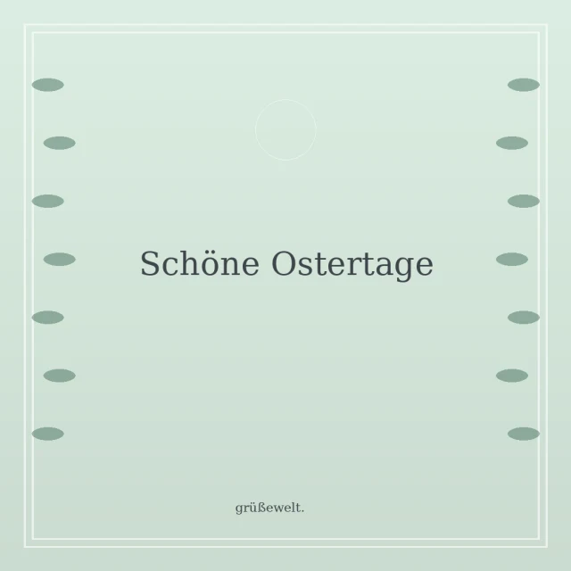 Schöne Ostertage – Grußkarte mit botanischem Rahmen
