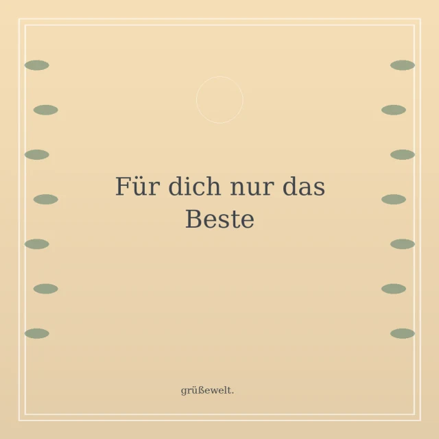 Für dich nur das Beste – Grußkarte mit botanischem Rahmen
