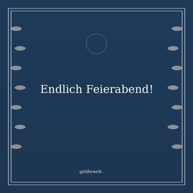 Endlich Feierabend! – Grußkarte mit botanischem Rahmen