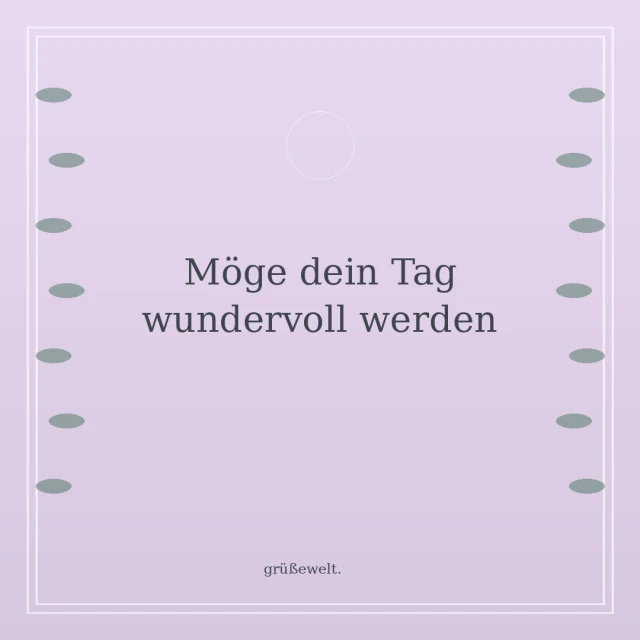 Möge dein Tag wundervoll werden – Grußkarte mit botanischem Rahmen