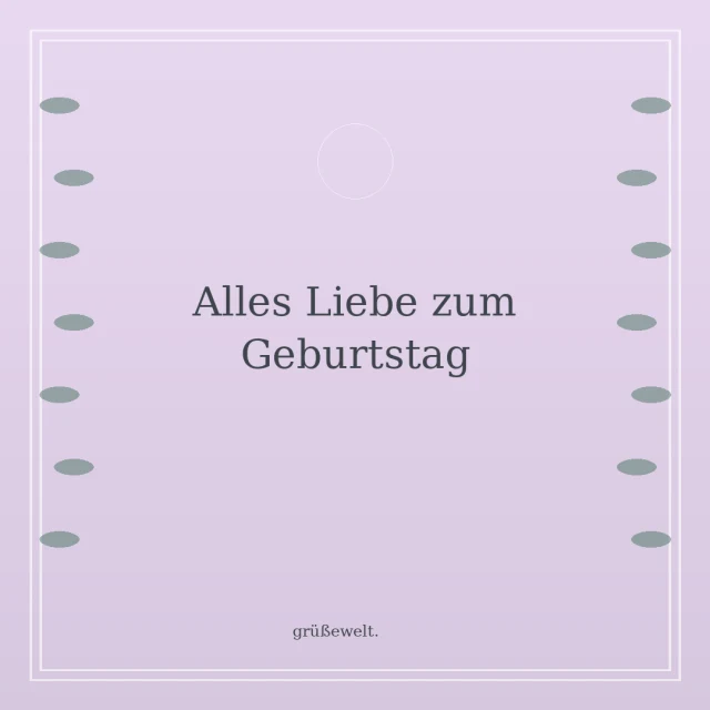 Alles Liebe zum Geburtstag – Grußkarte mit botanischem Rahmen