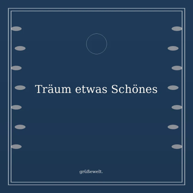 Träum etwas Schönes – Grußkarte mit botanischem Rahmen