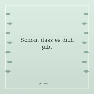 Schön, dass es dich gibt – Grußkarte mit botanischem Rahmen
