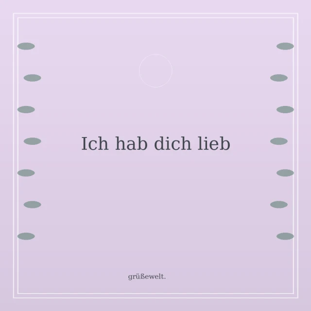 Ich hab dich lieb – Grußkarte mit botanischem Rahmen