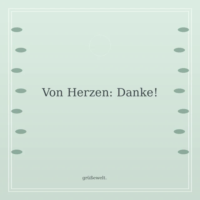Von Herzen: Danke! – Grußkarte mit botanischem Rahmen